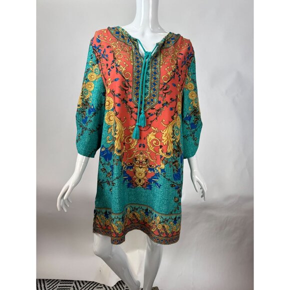 Urban CoCo Womens Boho Printed Tunic Size XL Polyester & Spandex Multicolor With - Picture 14 of 16